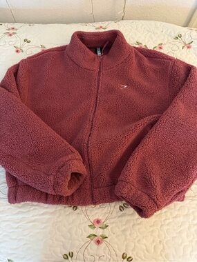 Gymshark Dusty Rose Teddy Sherpa Full-Zip Jacket